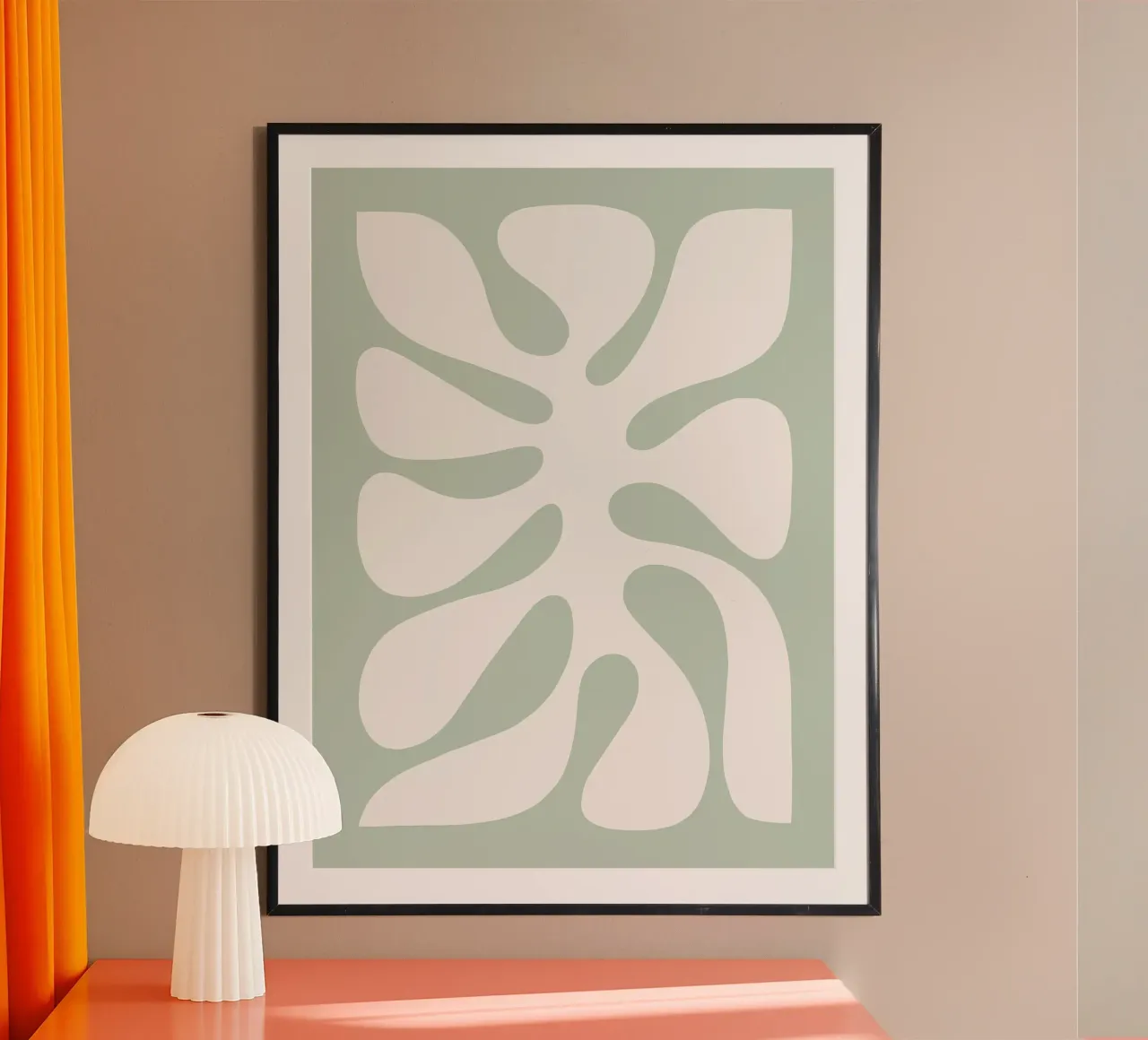 Foglia di Monstera Minimal | Verde pastello botanico (2/2) carta hahnemühle da Dominique Vari
