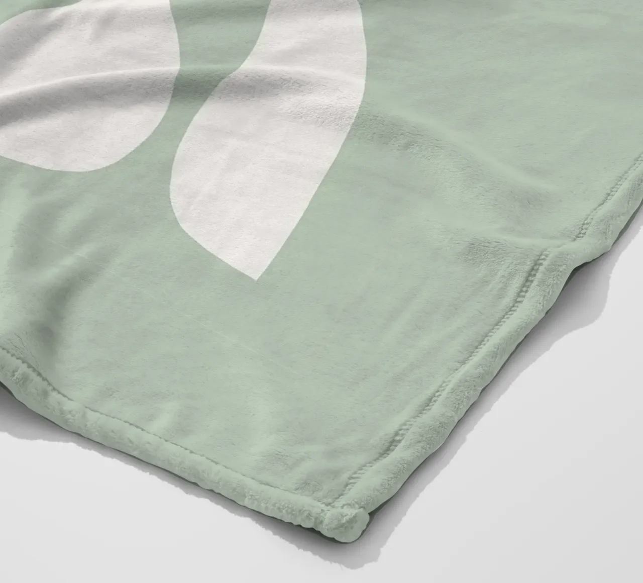 Foglia di Monstera Minimal | Verde pastello botanico (2/2) coperta in pile da Dominique Vari