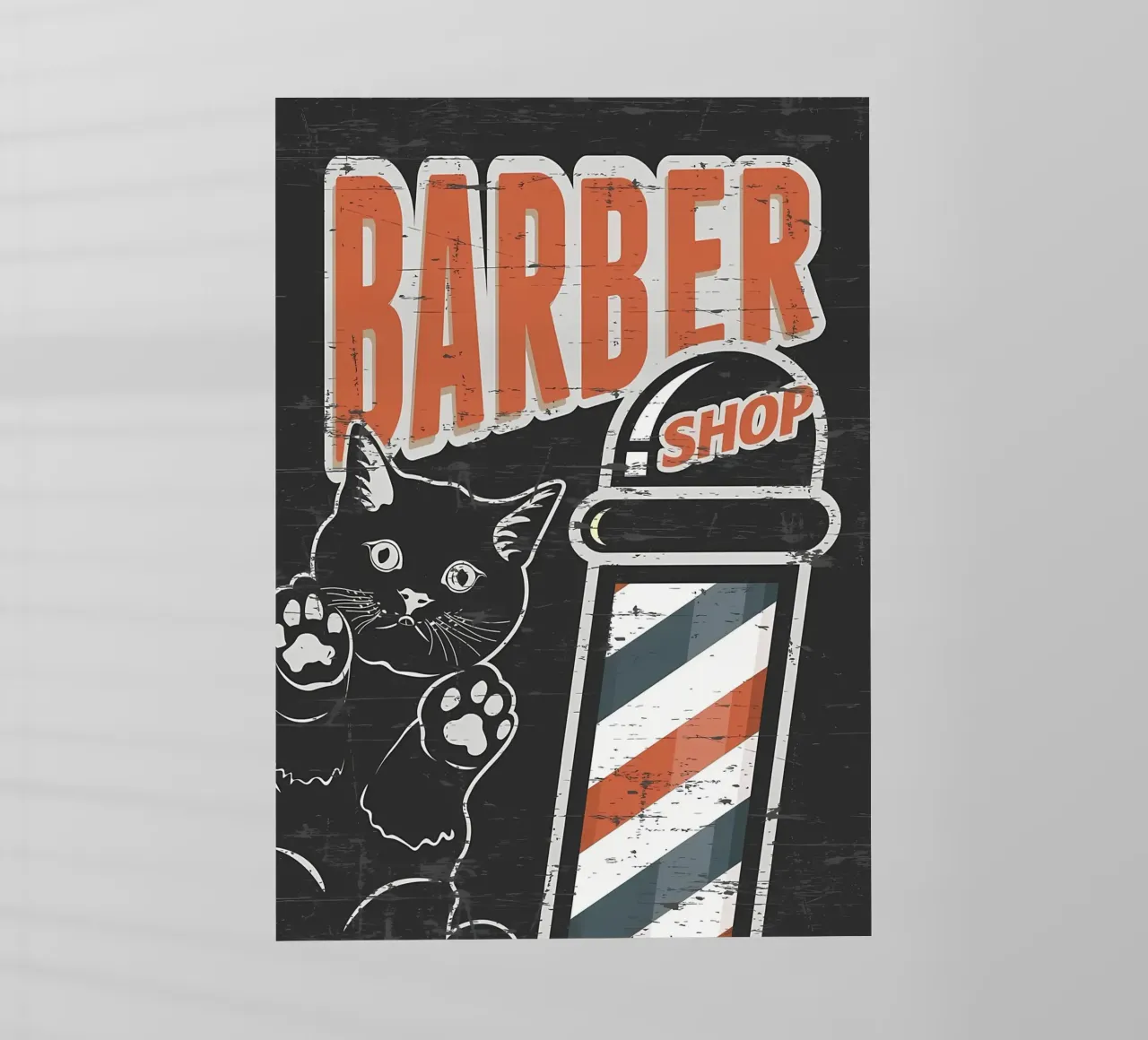 Barber Shop Schwarz Backlit Folie von Monique A Hooper