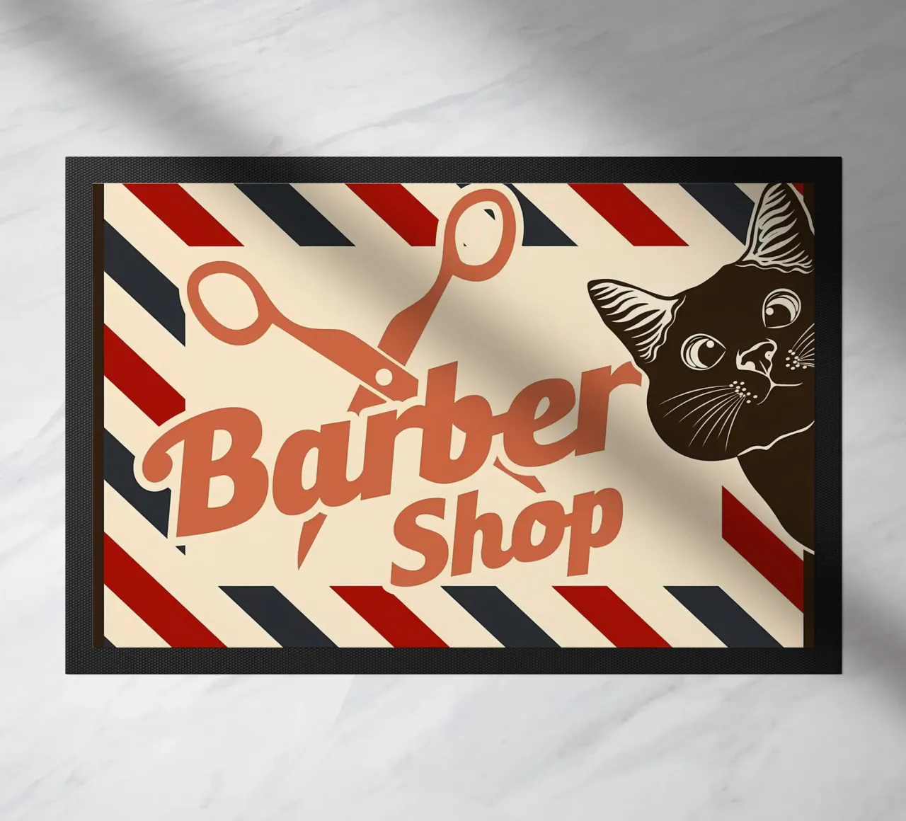 Gatto barbiere zerbino da Monique A Hooper