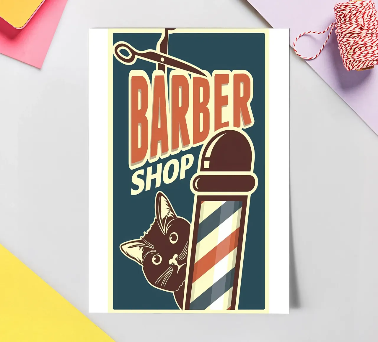 Cat Barber Shop sticker sheet by Monique A Hooper