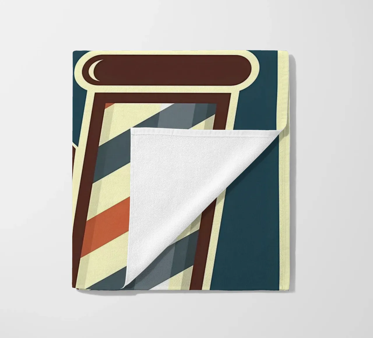 Cat Barber Shop beach towel by Monique A Hooper