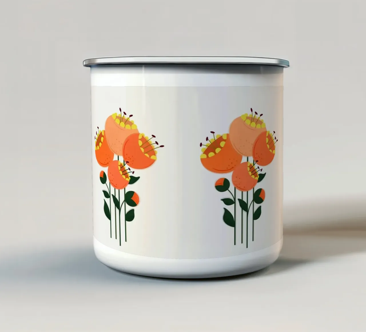 Mother's Day Floral Bouquet - Orange Blooms tazza in smalto da showmemars