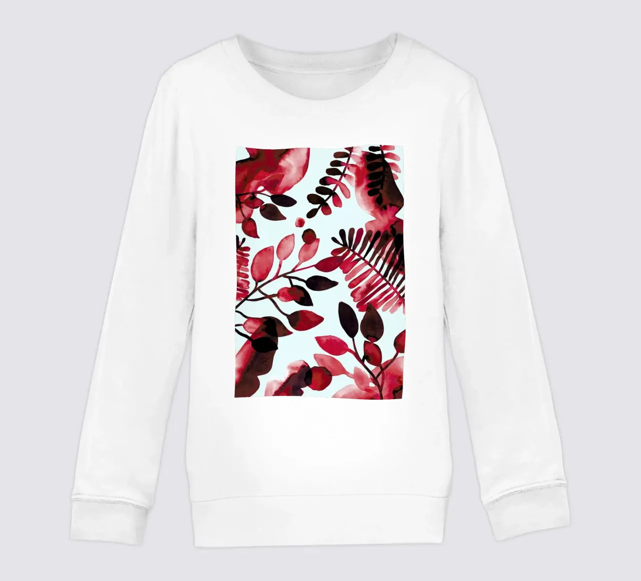 Leaves - Red felpa bambino da BlauMaschine