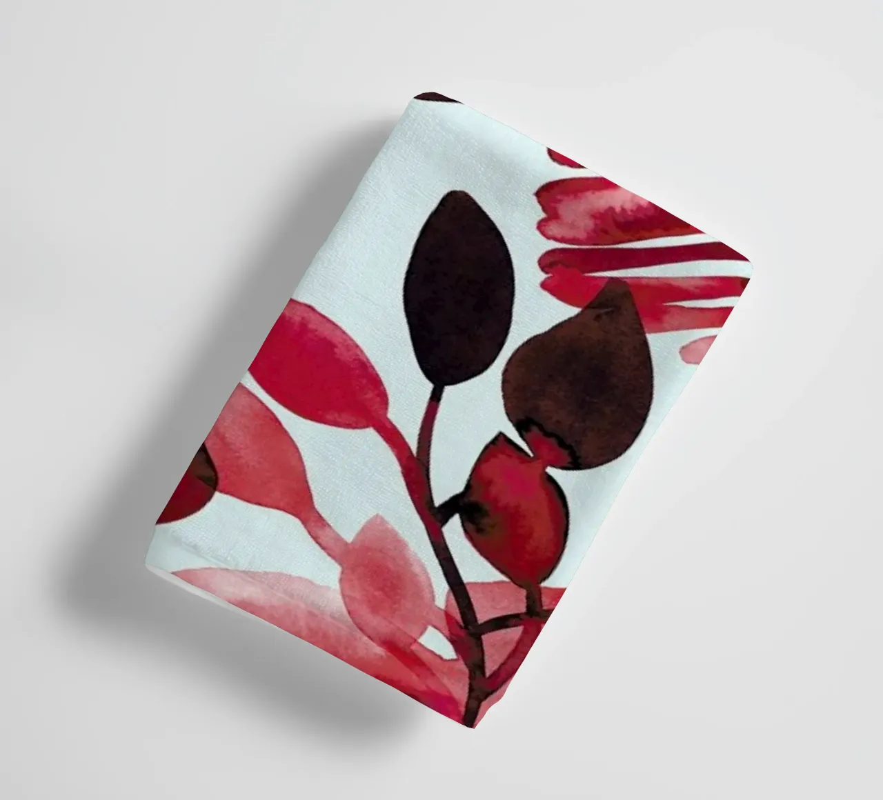 Leaves - Red asciugamano da bagno da BlauMaschine