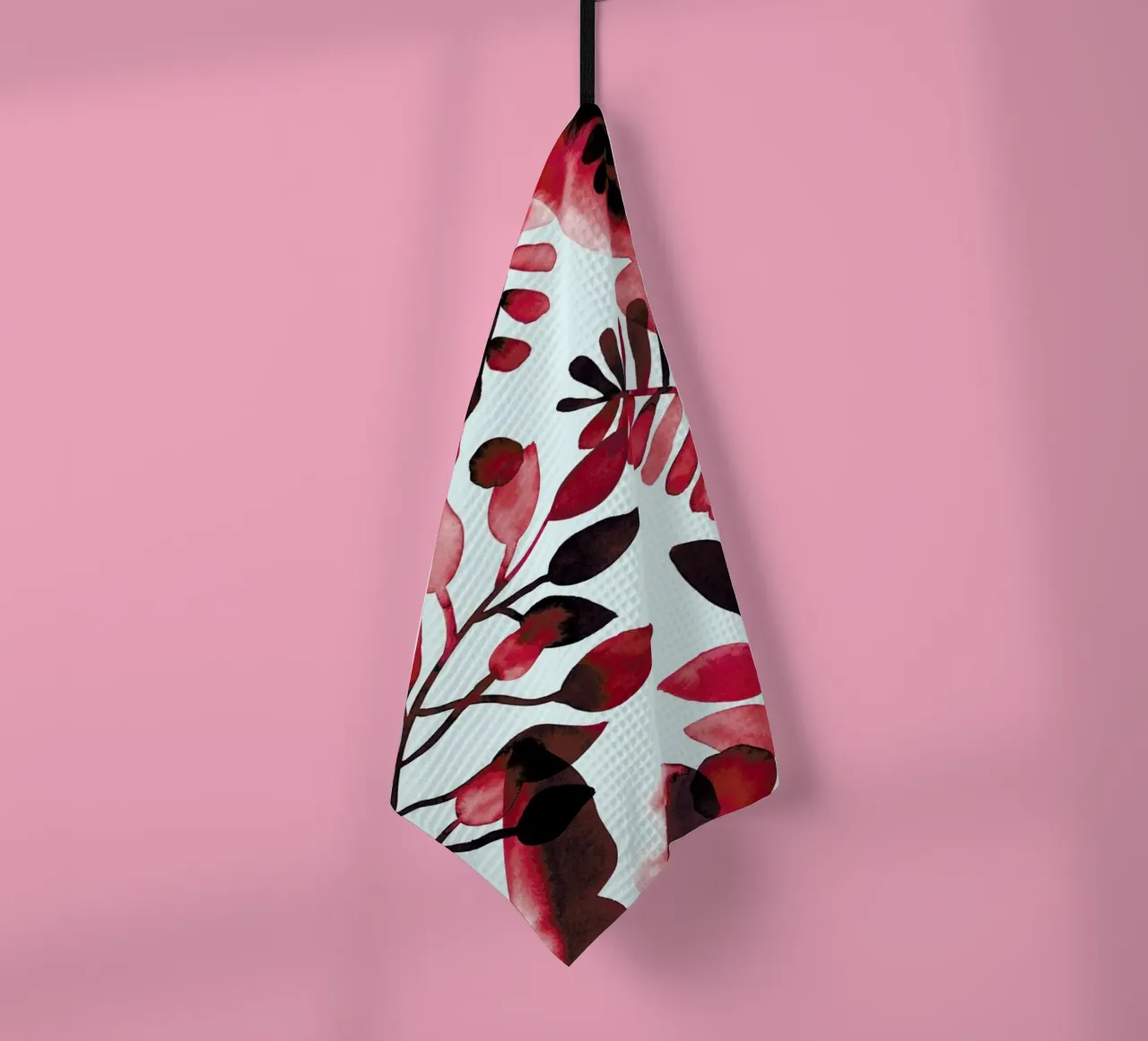 Leaves - Red canovaccio da cucina da BlauMaschine