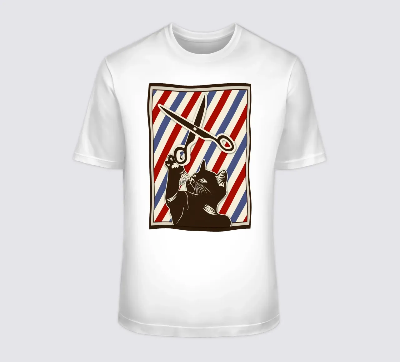 Gatto parrucchiere t-shirt da Monique A Hooper