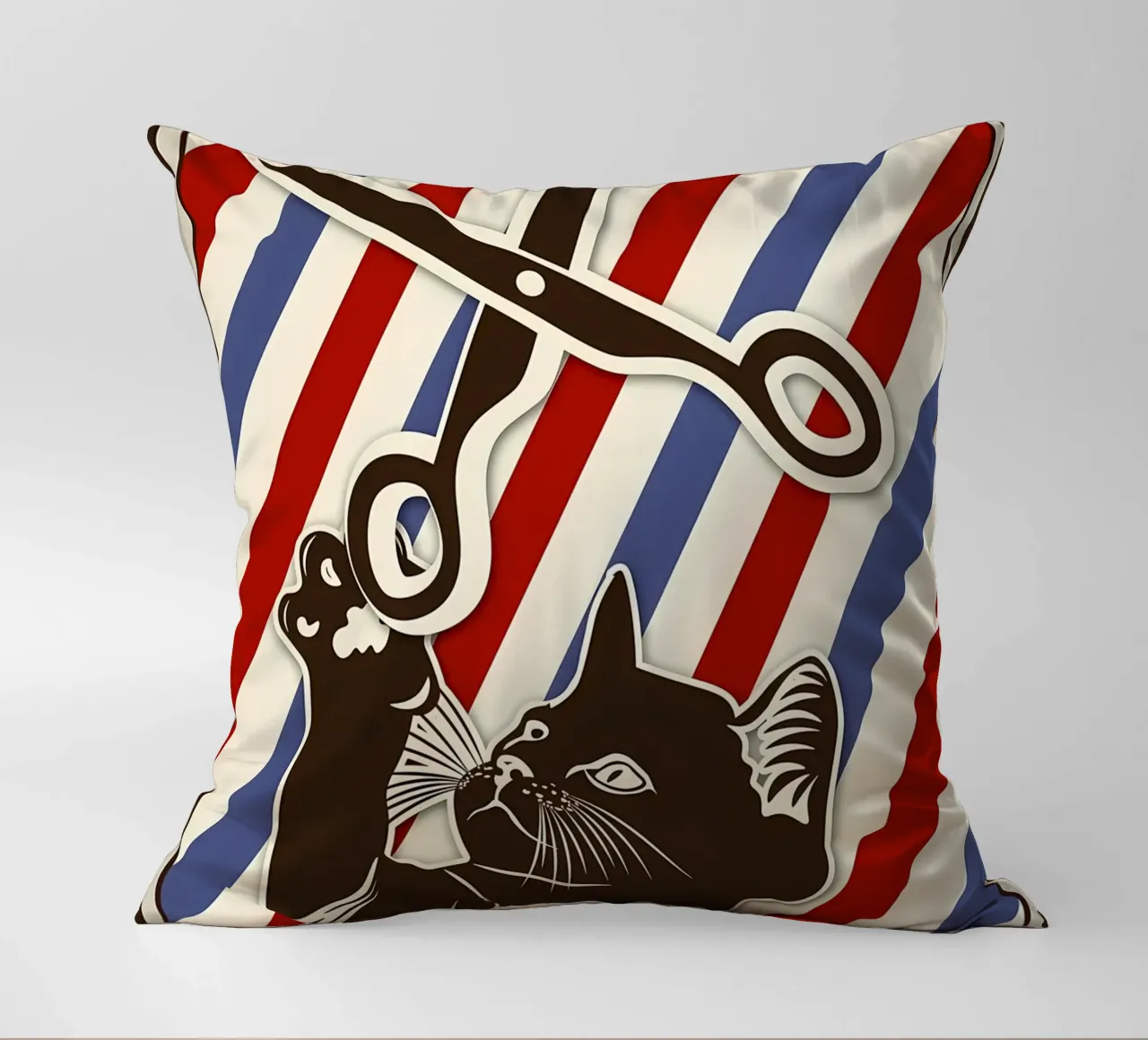 Gatto parrucchiere cuscino da Monique A Hooper