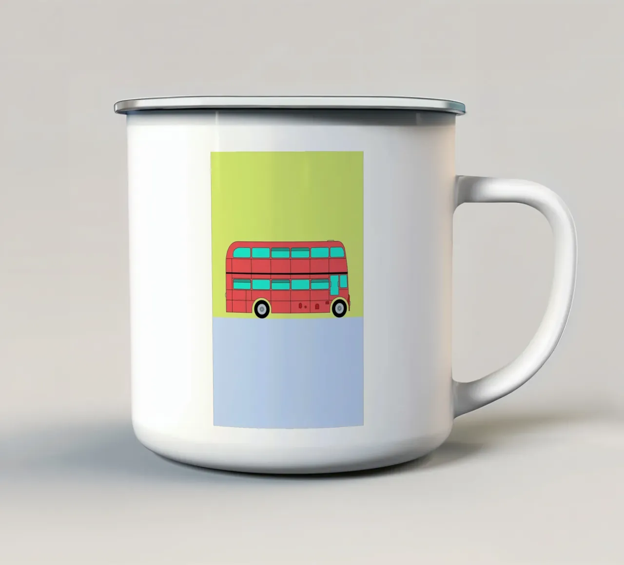 London Bus Tour tazza in smalto da Jan Luzar