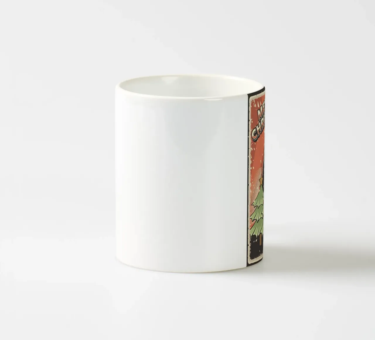 Gatto Albero di Natale felice tazza in ceramica da Monique A Hooper