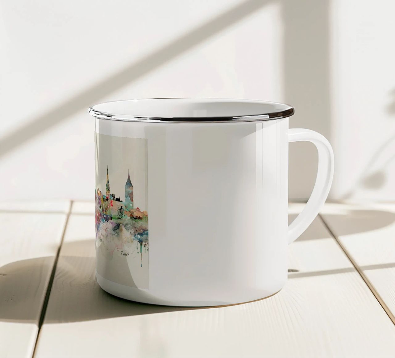 Zurich tazza in smalto da Brian Buckley