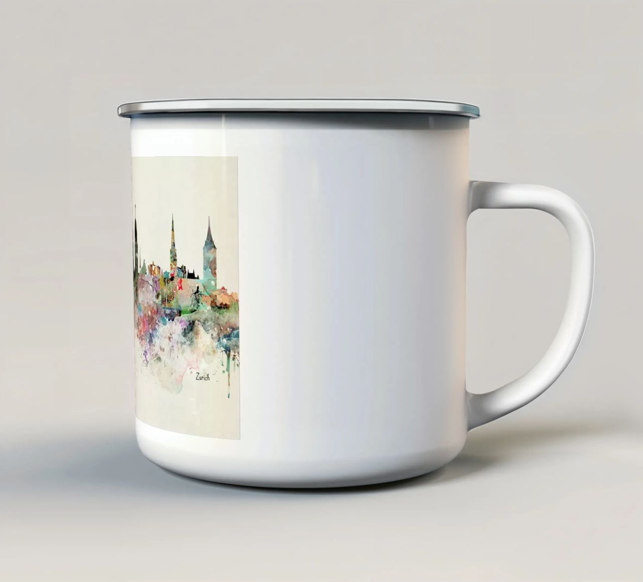 Zurich tazza in smalto da Brian Buckley