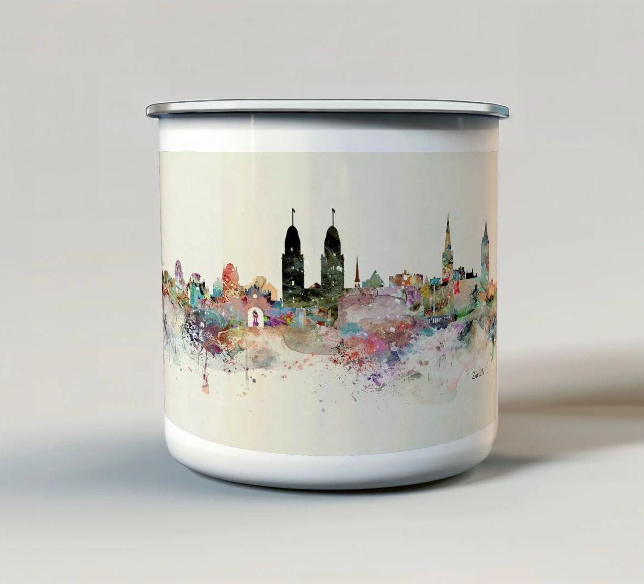 Zurich tazza in smalto da Brian Buckley