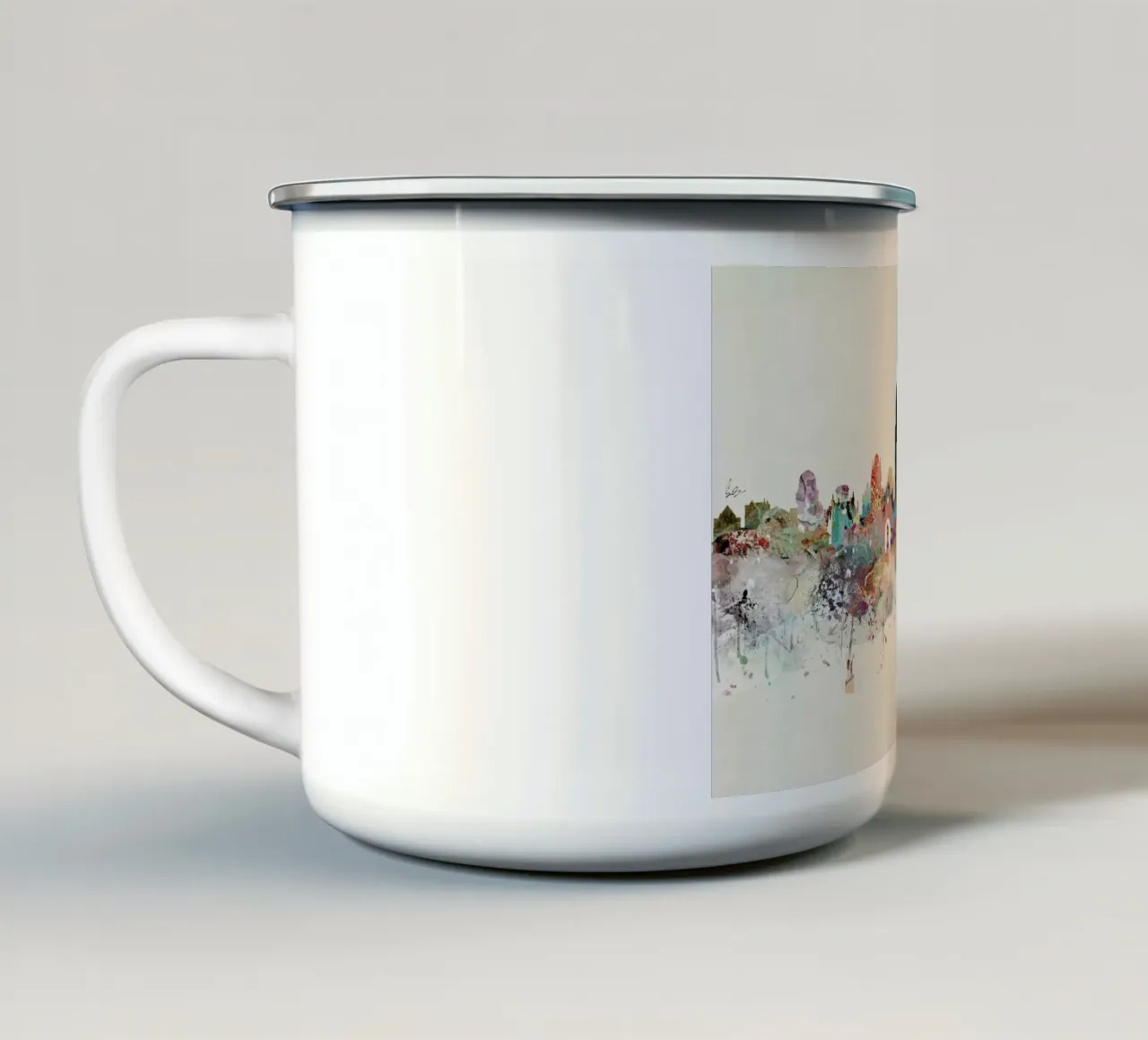 Zurich taza de esmalte de Brian Buckley