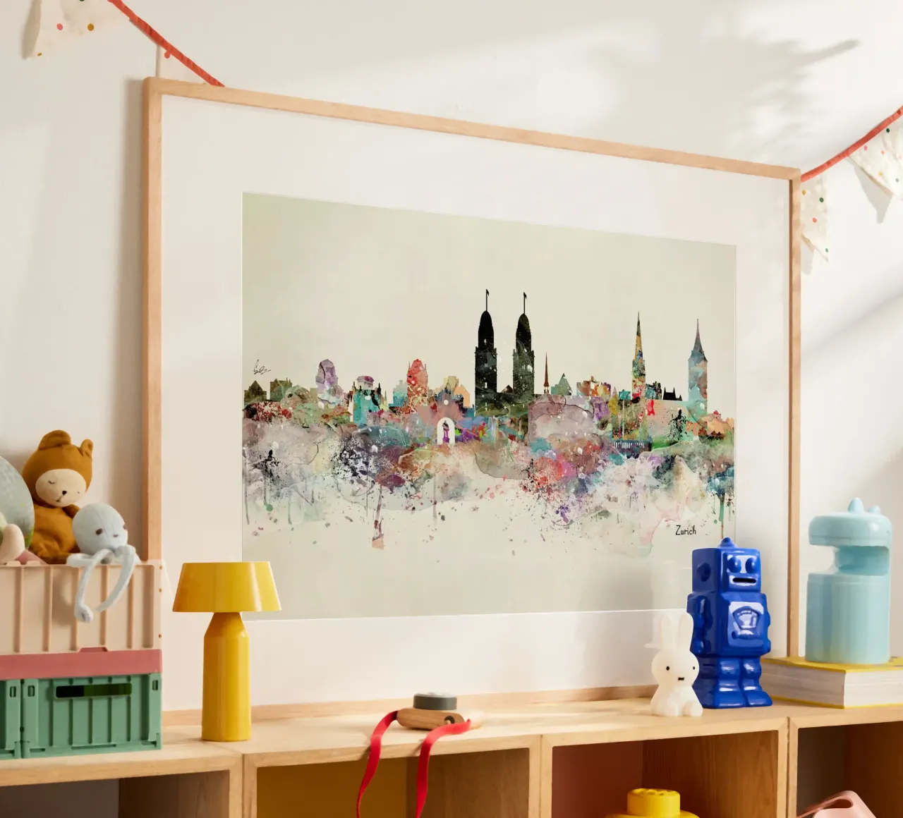 Zurich poster con telaio in alluminio da Brian Buckley