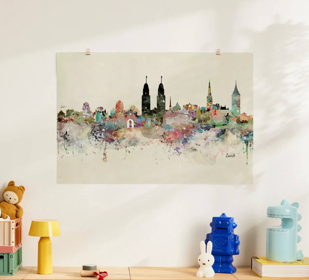 Zurich poster con telaio in alluminio da Brian Buckley