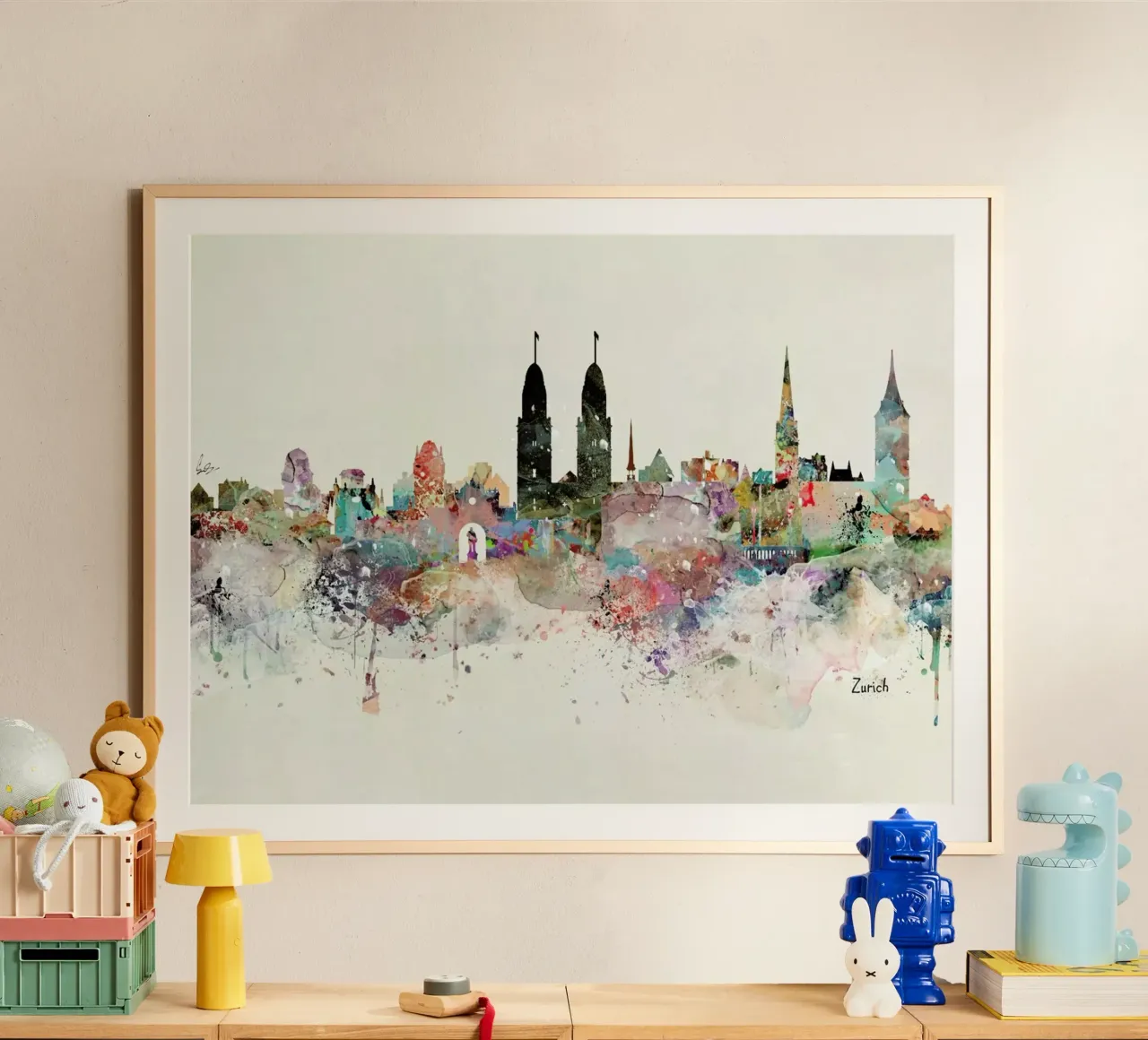 Zurich poster con telaio in alluminio da Brian Buckley