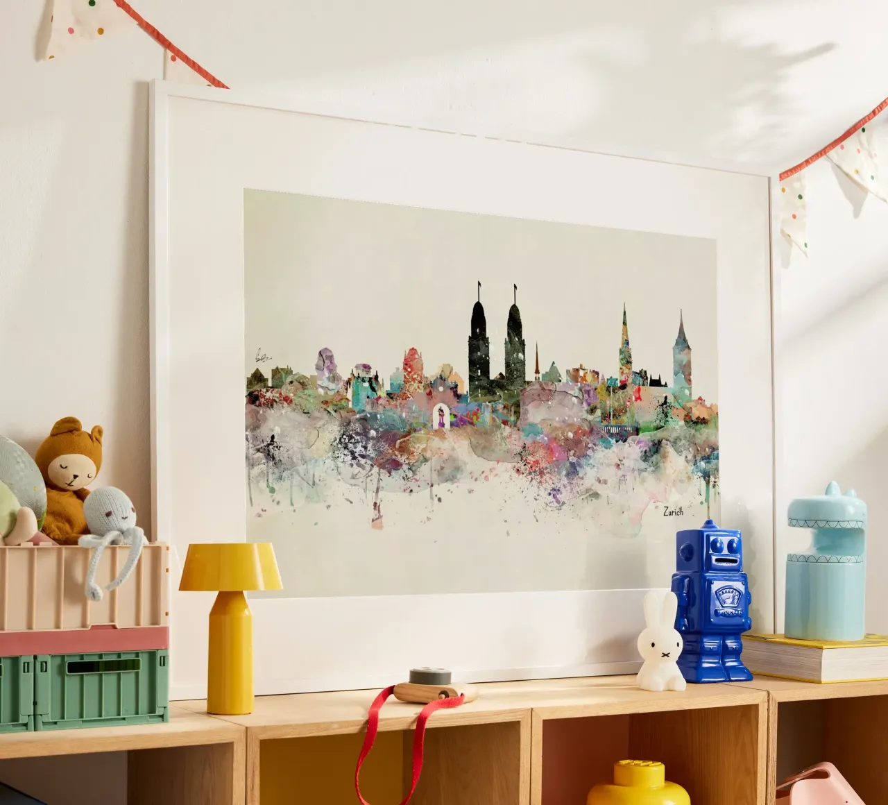 Zurich poster con telaio in alluminio da Brian Buckley