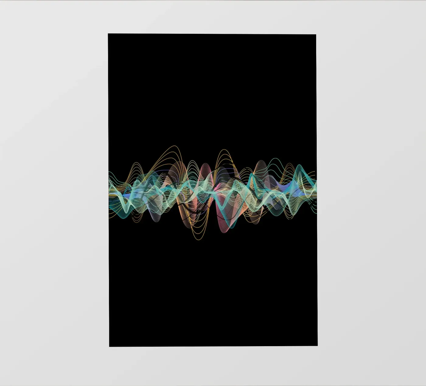 Frequenz-Black fotobehang van isabels_wunderwelt_digital_art