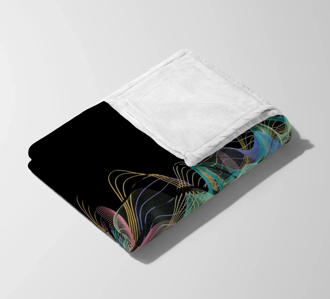 Frequenz-Black Fleecedecke von isabels_wunderwelt_digital_art