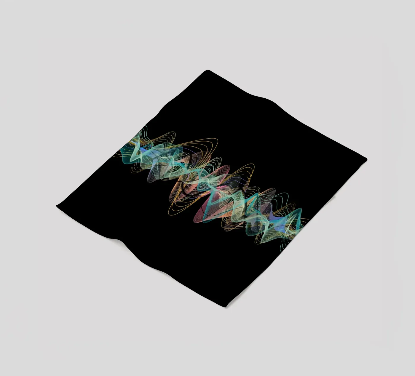 Frequenz-Black Fleecedecke von isabels_wunderwelt_digital_art