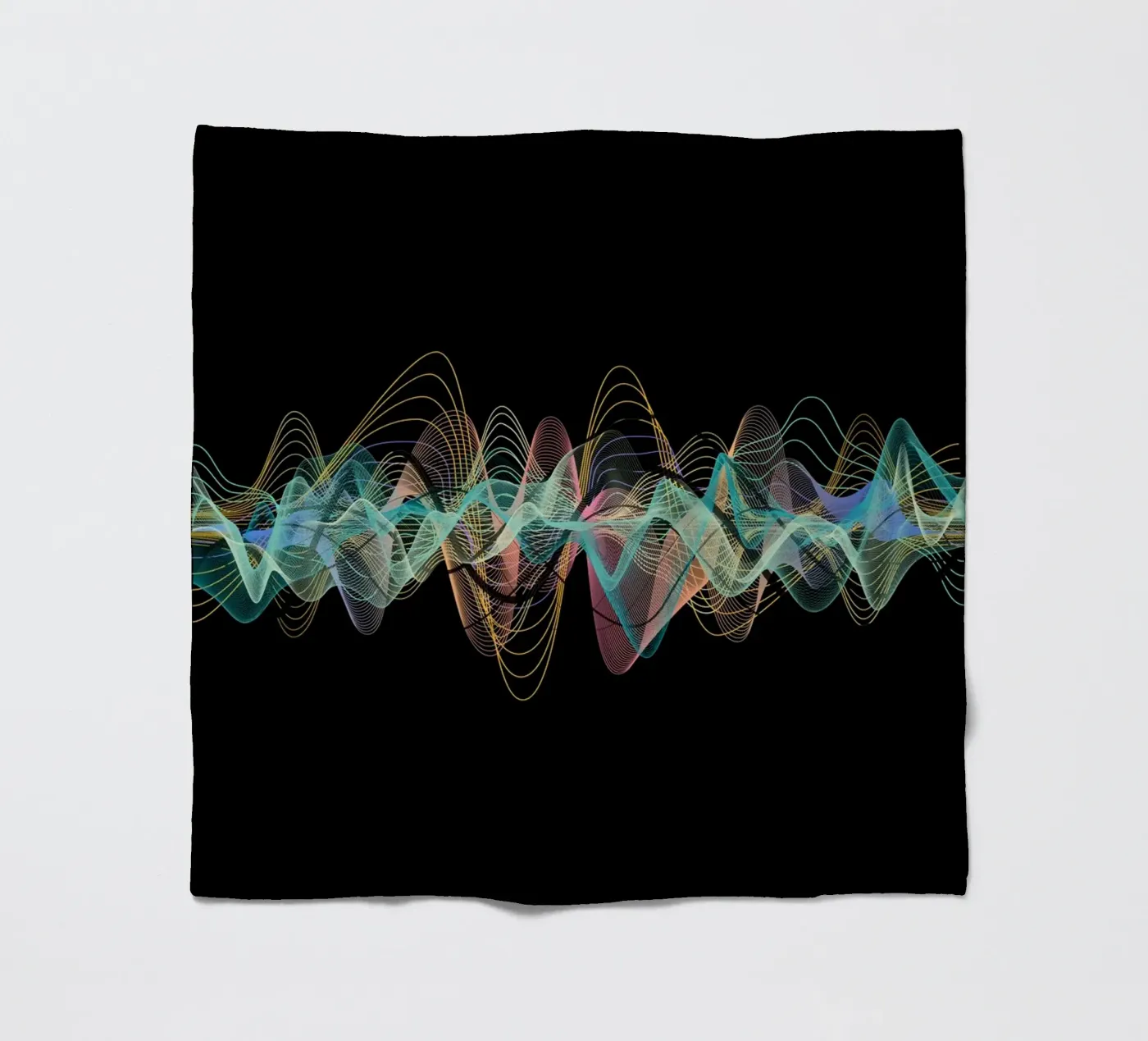 Frequenz-Black Fleecedecke von isabels_wunderwelt_digital_art