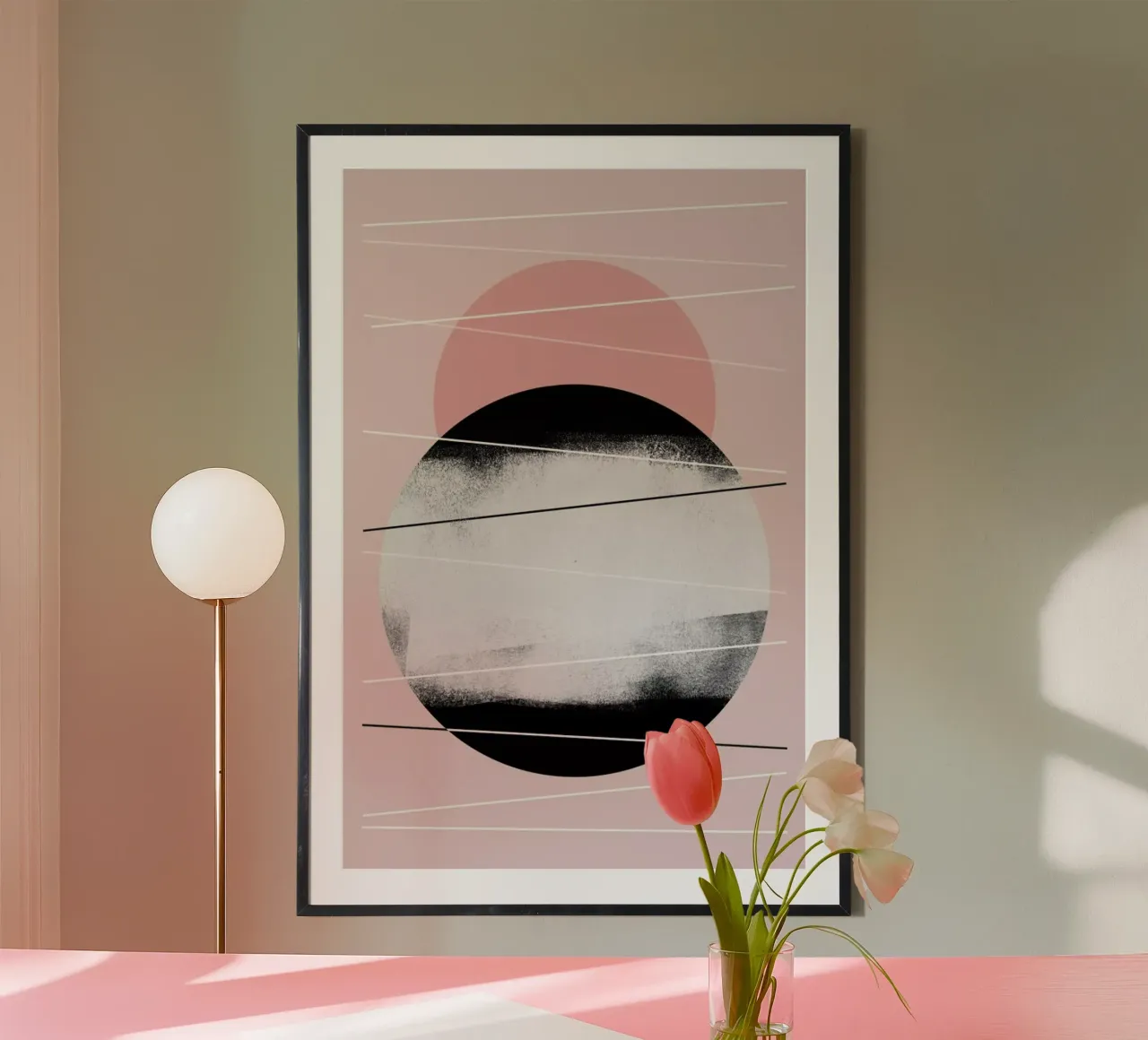 Minimalism 45 poster con telaio in legno da Mareike Böhmer