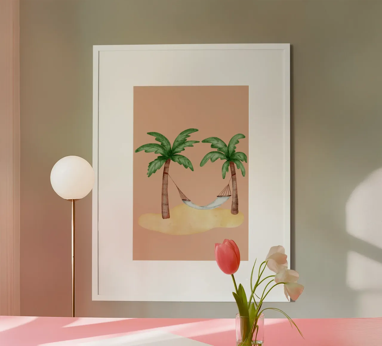 Hang-Out poster con telaio in plastica da AESTHETIC VIBES by Isabel