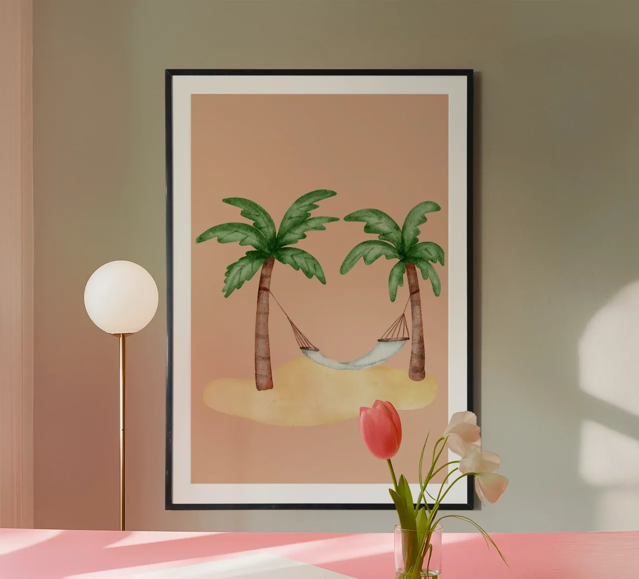 Hang-Out poster con telaio in plastica da AESTHETIC VIBES by Isabel