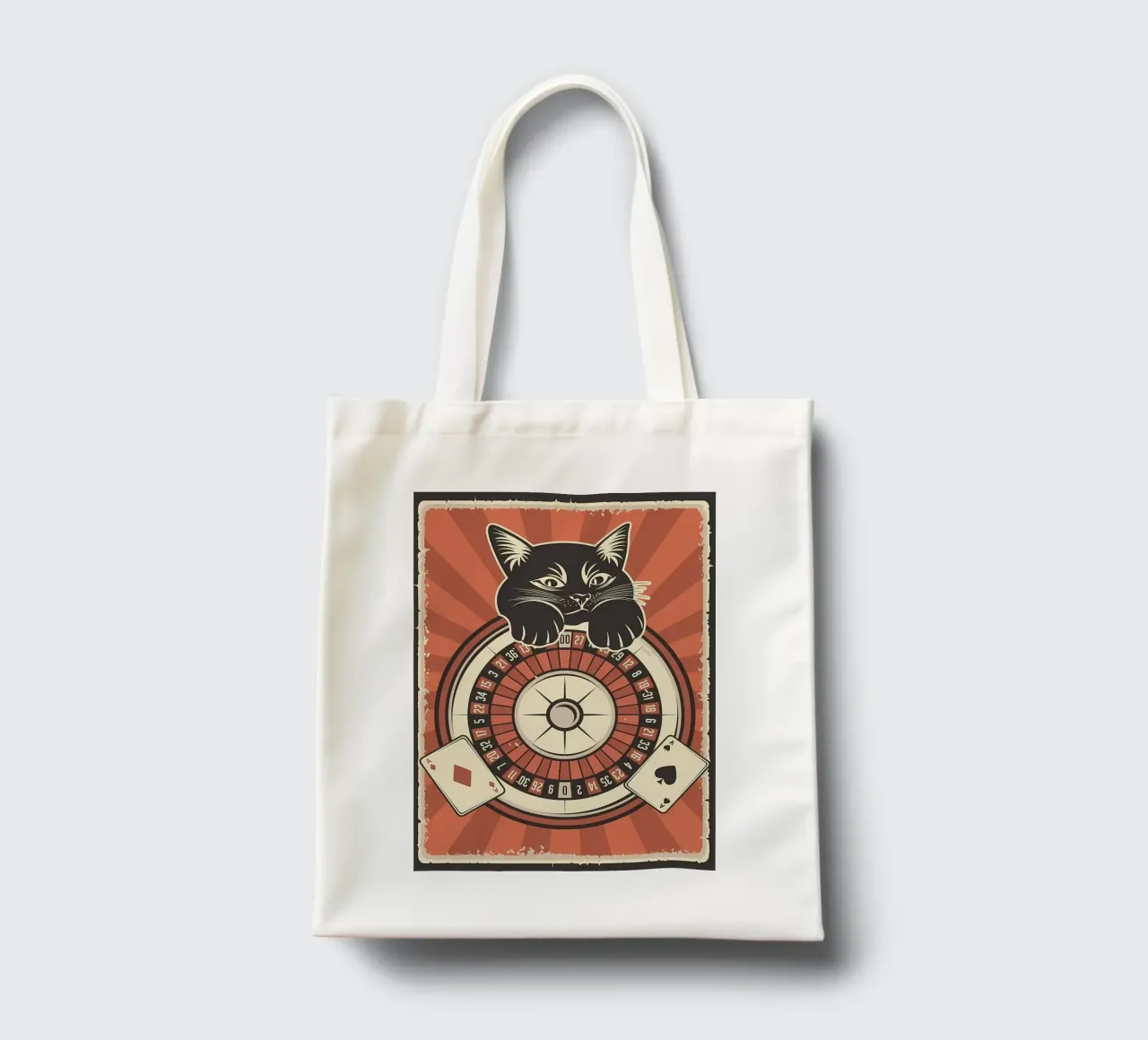 Cat Roulette Wheel tote bag by Monique A Hooper
