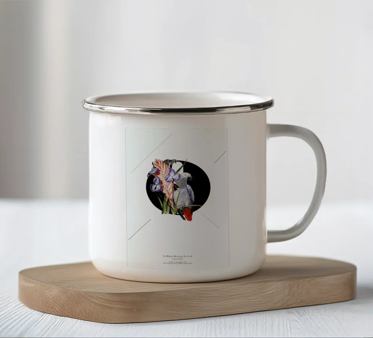 Botanical Alphabet - O tazza in smalto da Froilein Juno