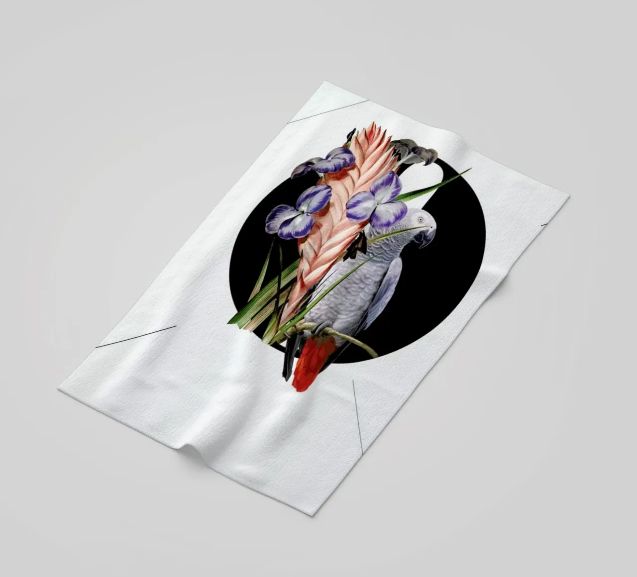 Botanical Alphabet - O beach towel by Froilein Juno