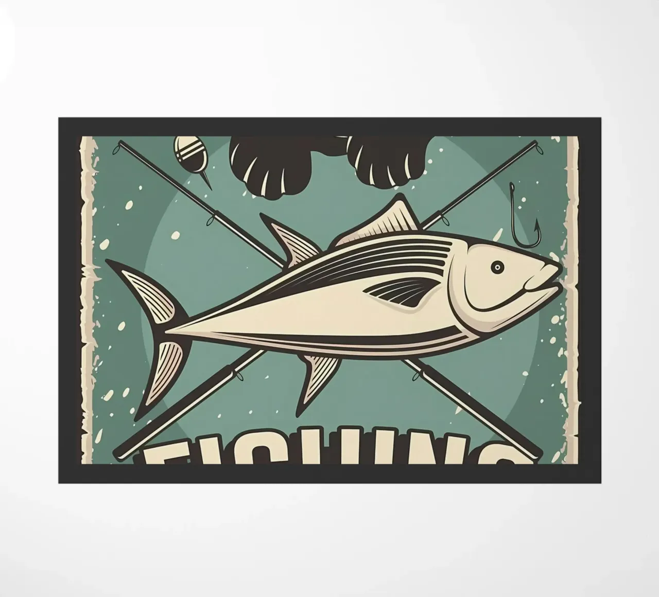 Gatto da pesca d'epoca zerbino da Monique A Hooper
