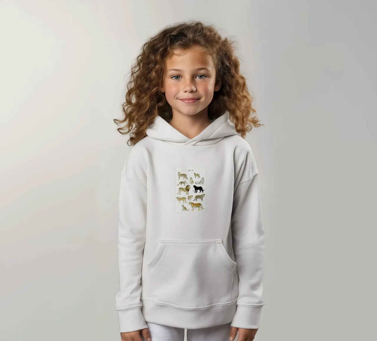 Wild Cats kids hoodie by Amy Hamilton