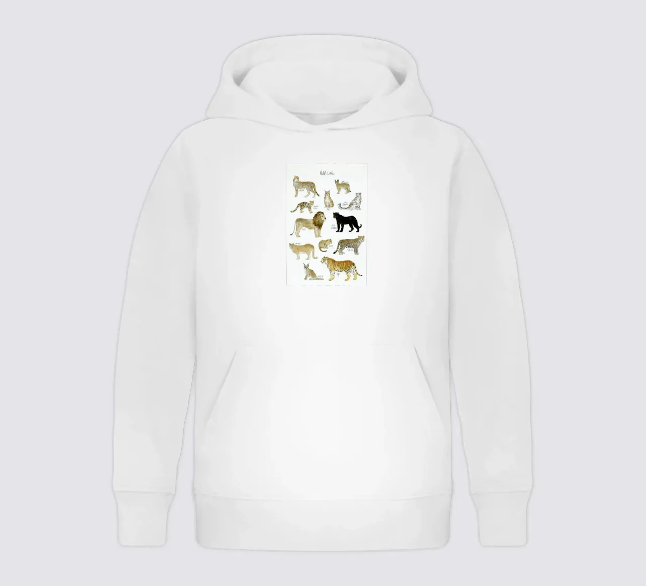 Wild Cats kids hoodie by Amy Hamilton