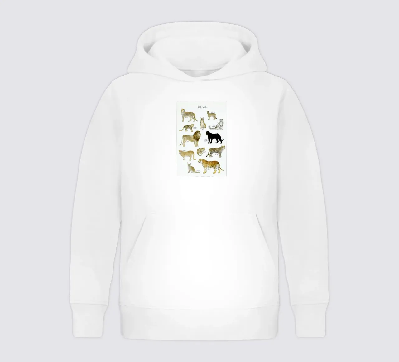 Wild Cats kids hoodie by Amy Hamilton