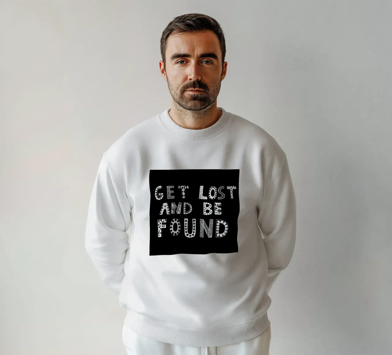 Get Lost and Be Found Black felpa da Vasare Nar