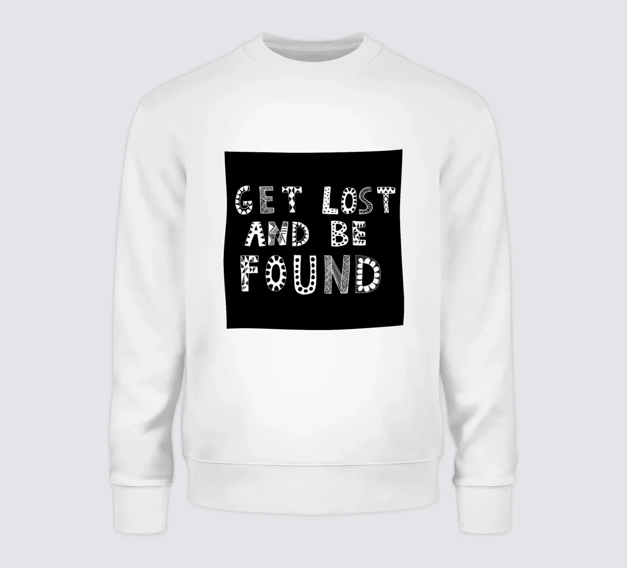 Get Lost and Be Found Black felpa da Vasare Nar