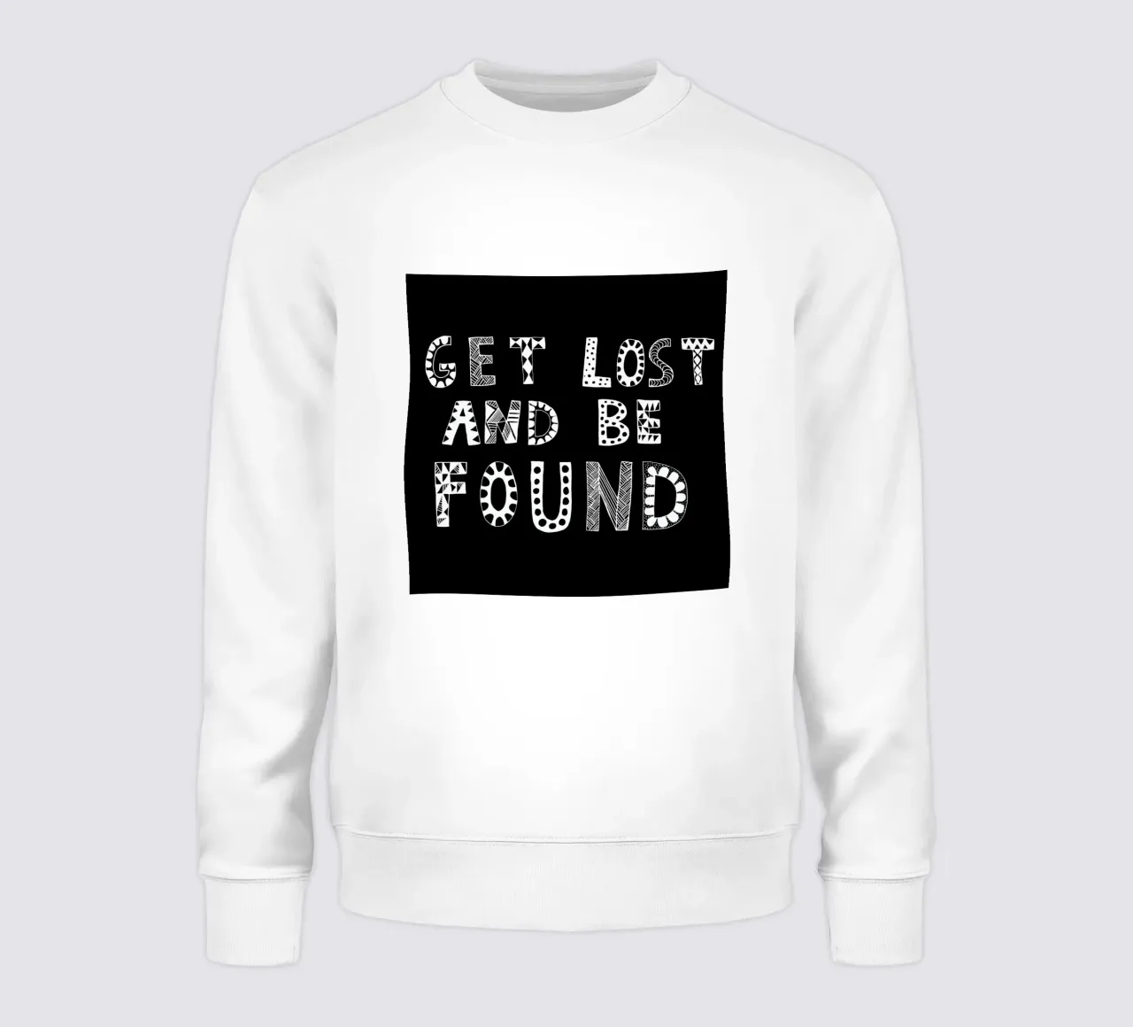 Get Lost and Be Found Black felpa da Vasare Nar