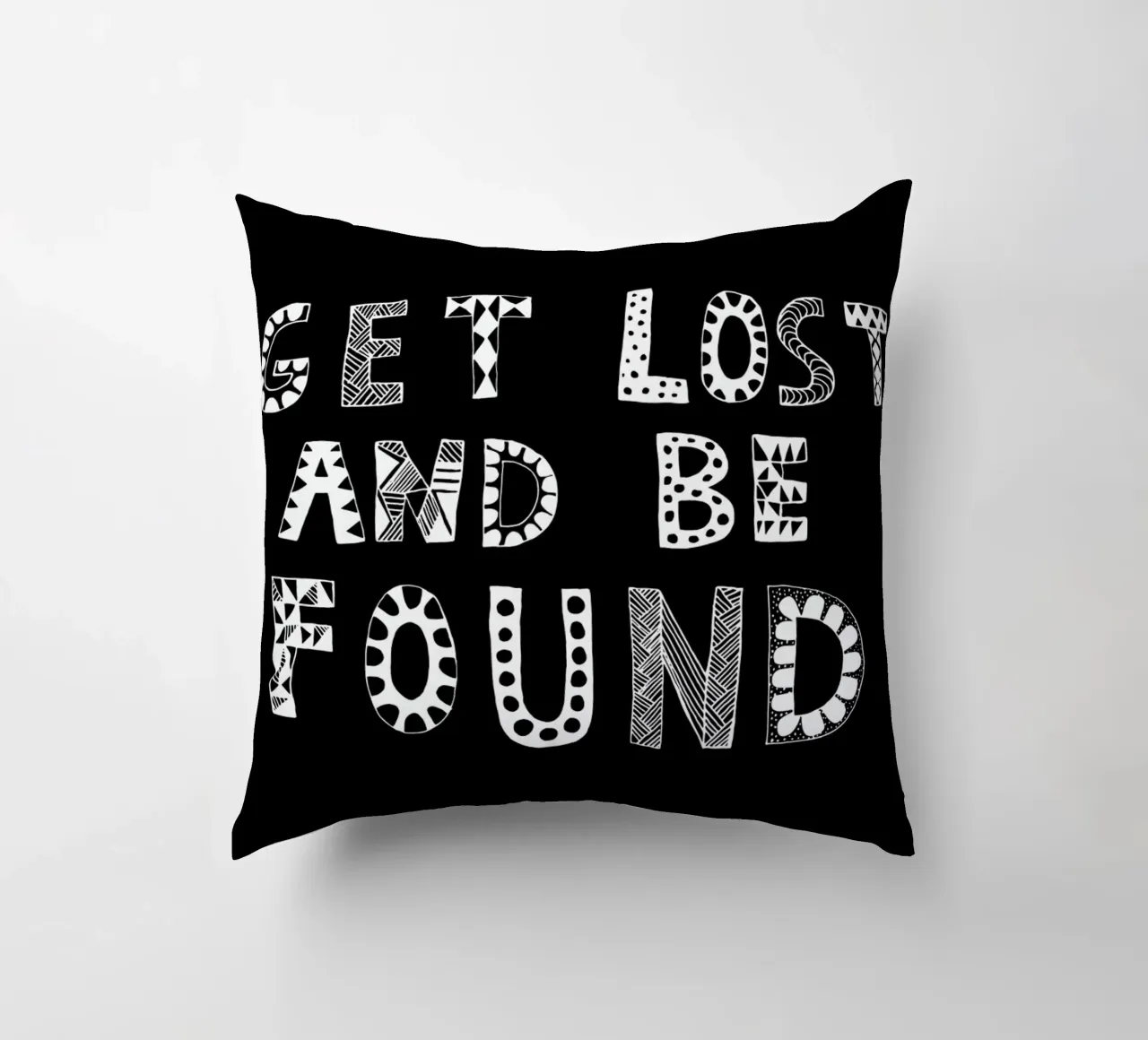 Get Lost and Be Found Black cuscino da Vasare Nar