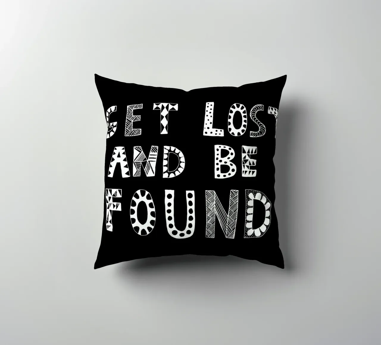 Get Lost and Be Found Black cuscino da Vasare Nar