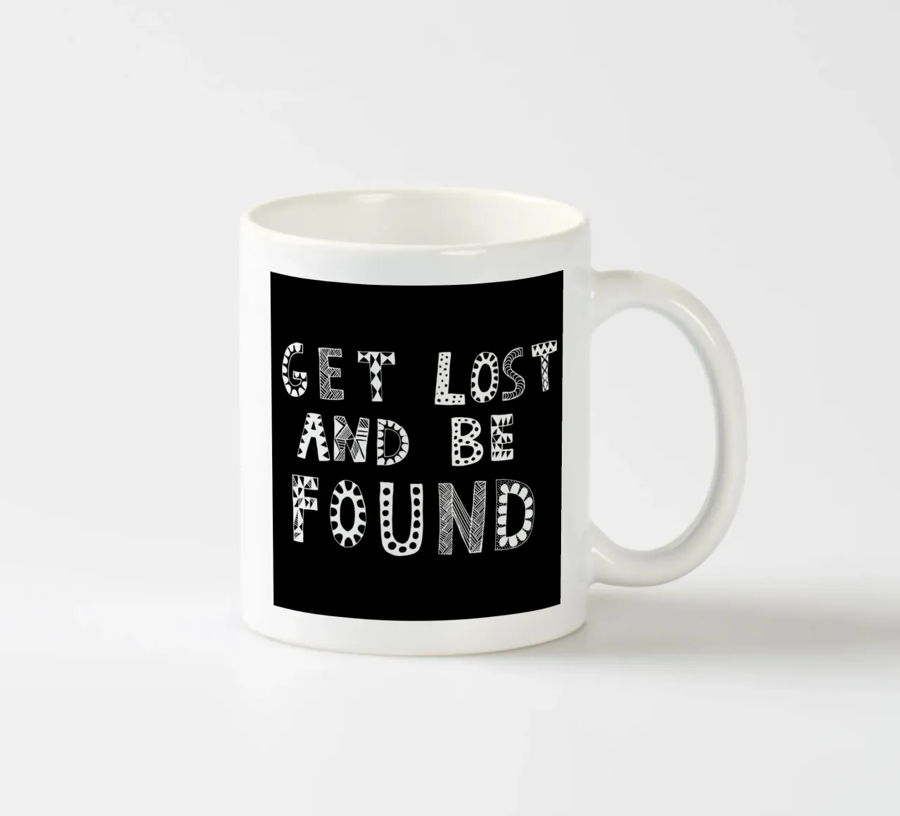 Get Lost and Be Found Black tazza in ceramica da Vasare Nar