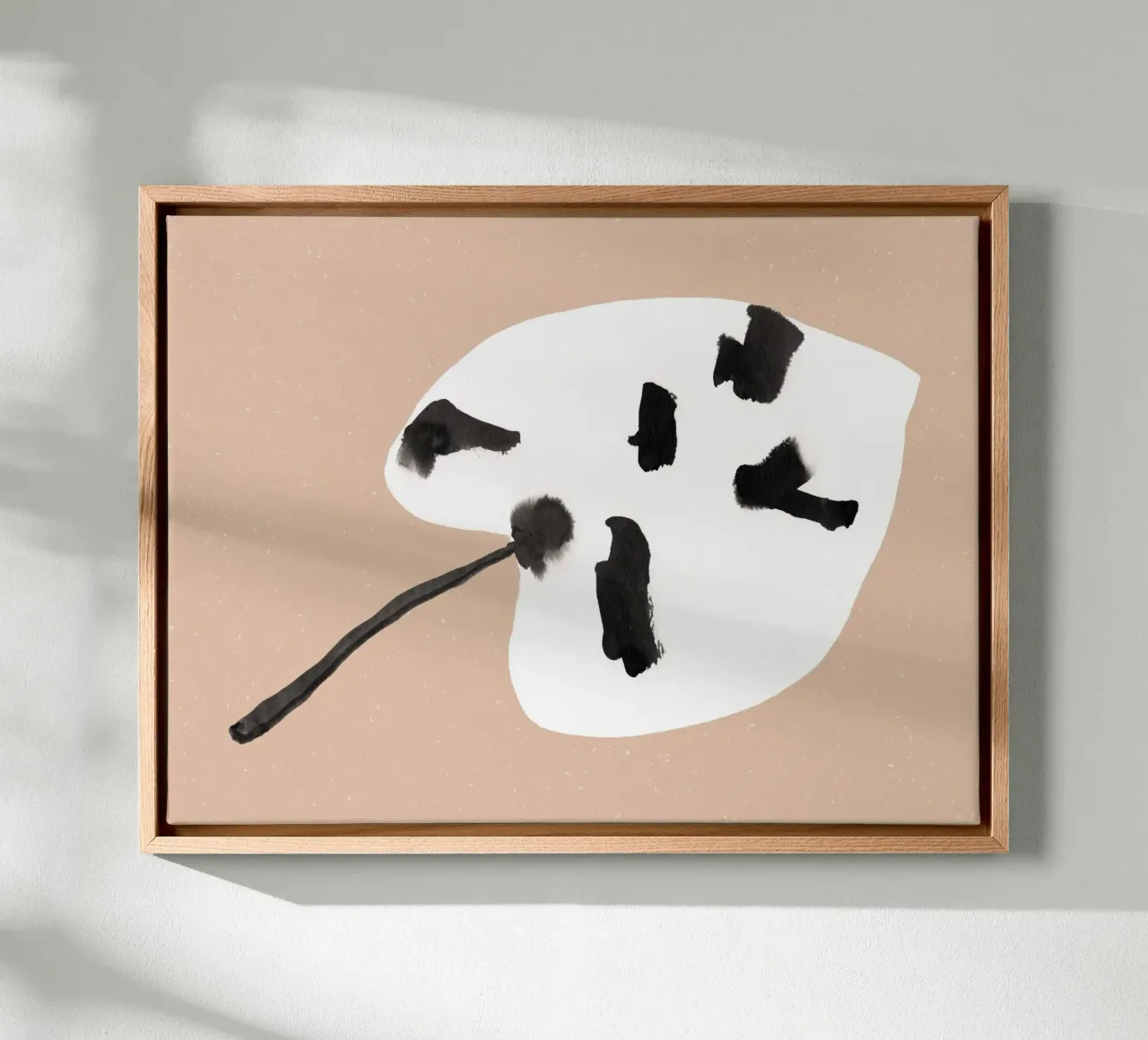 Black Leaflover 15 tela con Cornice a cassetta da Leaflover