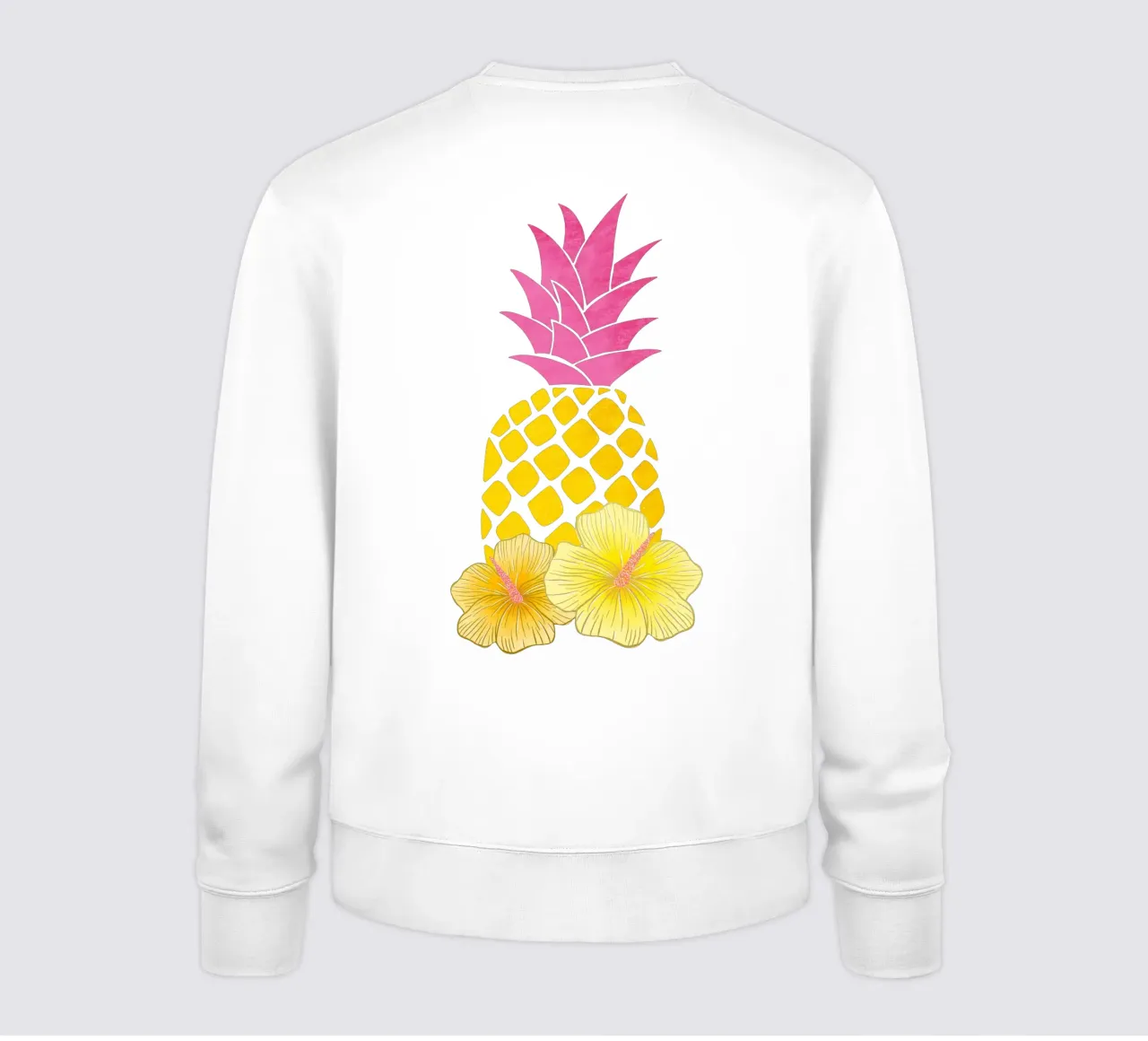 Ananas e vibrazioni estive in giallo e rosa felpa da CalliLetters