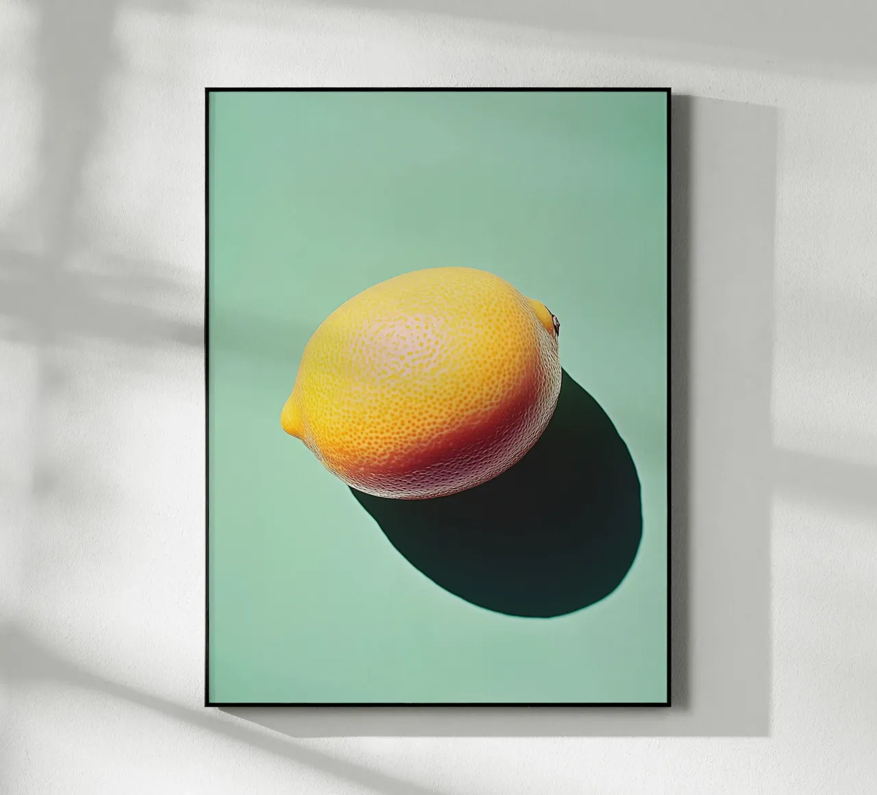 Zitrone auf grünem Hintergrund Acryl-Glas von Spice & Style