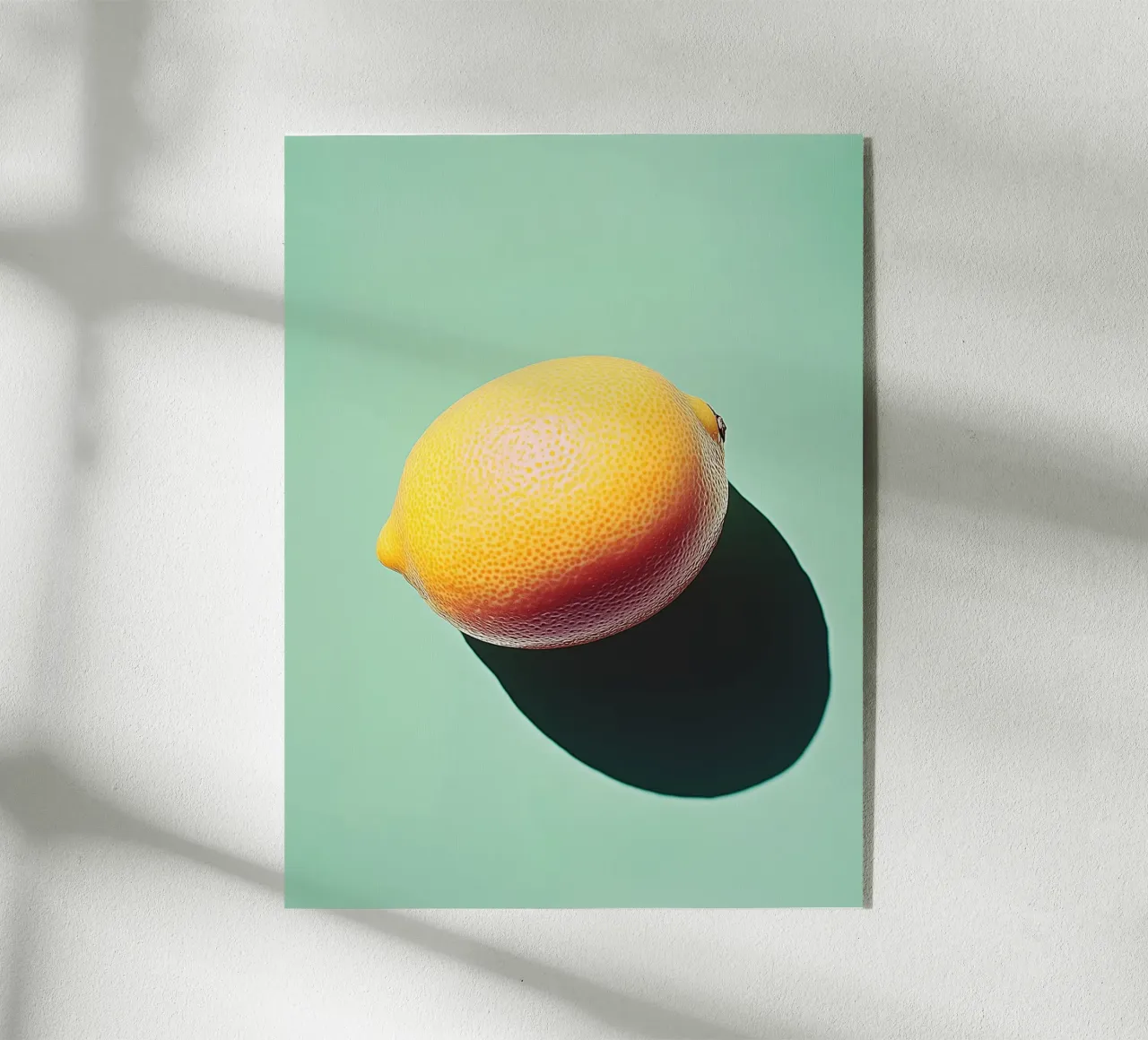 Zitrone auf grünem Hintergrund Acryl-Glas von Spice & Style
