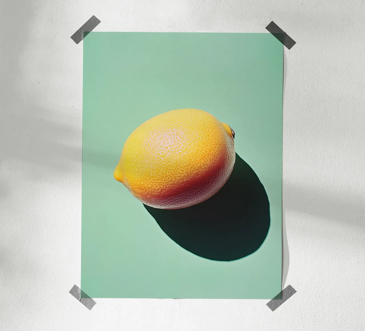 Zitrone auf grünem Hintergrund Hahnemühle von Spice & Style