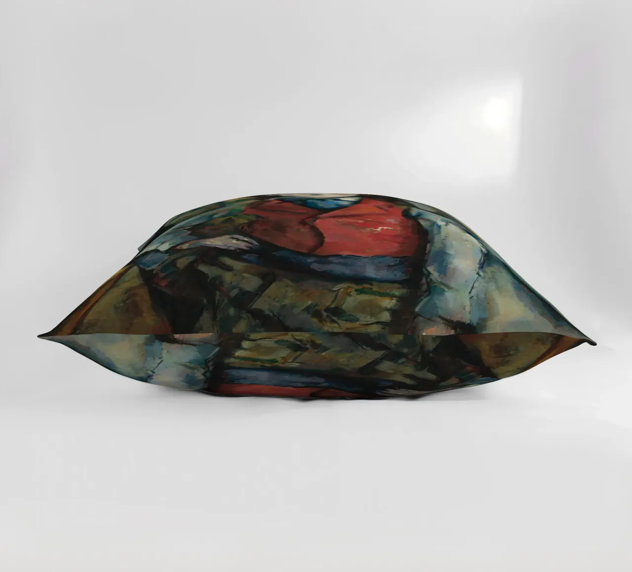 Paul Cézanne - Ragazzo con gilet rosso cuscino da Timeless Artworks