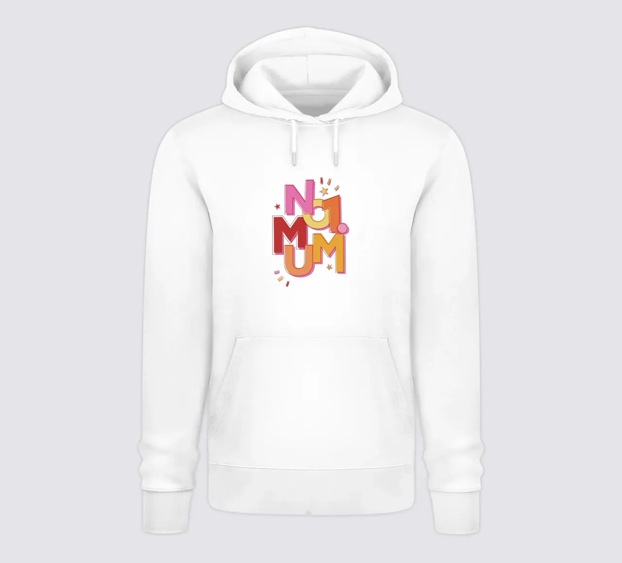 No. 1 Mum Typography Art Print - Mother's Day Gift hoodie by showmemars