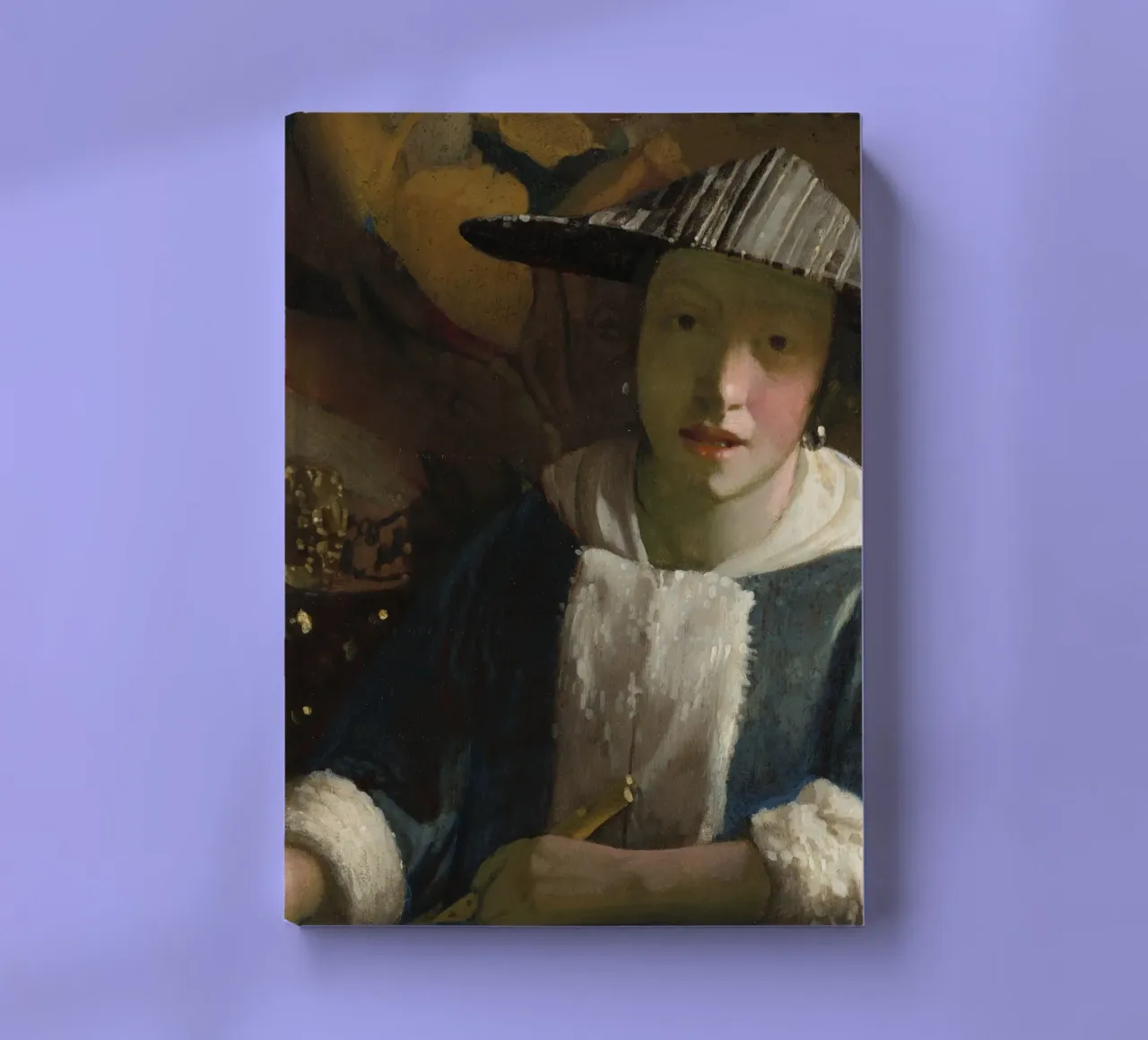 Attributed to Johannes Vermeer, Girl with a Flute notebook by Timeless Artworks